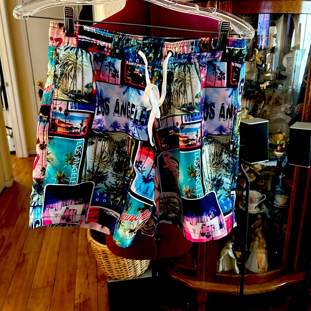 California Logo’s Men’s Bathing Suit. Size Small